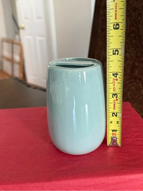 Ceramic Aqua Blue Toothbrush Holder - Picture 6 of 7